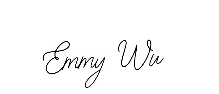 You should practise on your own different ways (Bearetta-2O07w) to write your name (Emmy Wu) in signature. don't let someone else do it for you. Emmy Wu signature style 12 images and pictures png