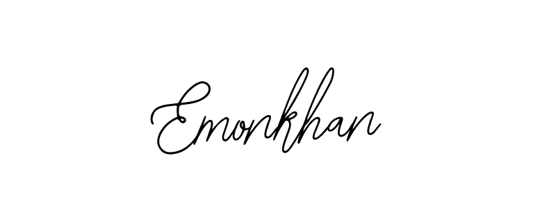 The best way (Bearetta-2O07w) to make a short signature is to pick only two or three words in your name. The name Emonkhan include a total of six letters. For converting this name. Emonkhan signature style 12 images and pictures png