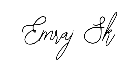 A timeless handwritten aesthetic for Emraj Sk. The Bearetta-2O07w font gives your signature a handcrafted feel with natural curves. Emraj Sk signature style 12 images and pictures png