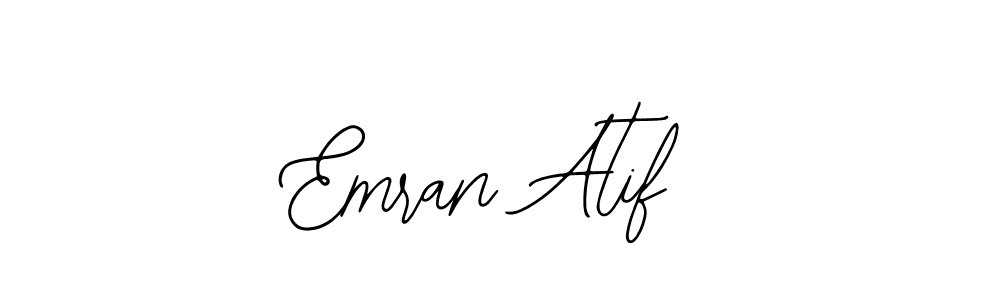 You should practise on your own different ways (Bearetta-2O07w) to write your name (Emran Atif) in signature. don't let someone else do it for you. Emran Atif signature style 12 images and pictures png