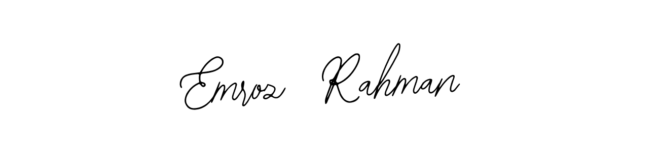 Make a beautiful signature design for name Emroz  Rahman. With this signature (Bearetta-2O07w) style, you can create a handwritten signature for free. Emroz  Rahman signature style 12 images and pictures png
