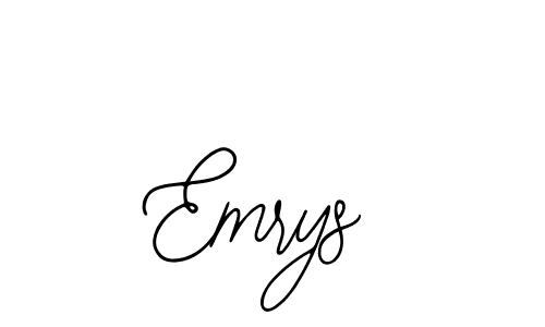 if you are searching for the best signature style for your name Emrys. so please give up your signature search. here we have designed multiple signature styles  using Bearetta-2O07w. Emrys signature style 12 images and pictures png