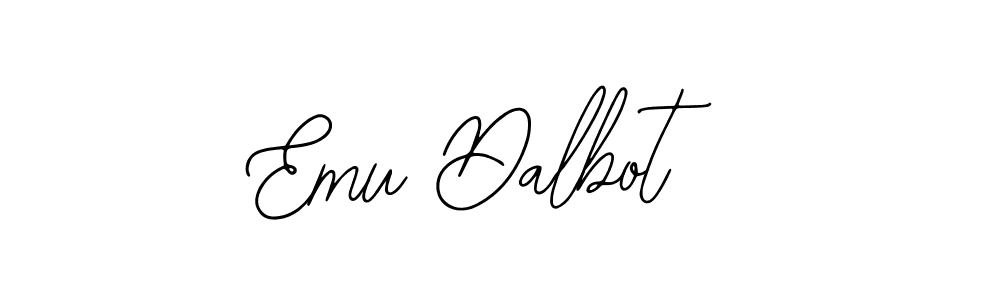 if you are searching for the best signature style for your name Emu Dalbot. so please give up your signature search. here we have designed multiple signature styles  using Bearetta-2O07w. Emu Dalbot signature style 12 images and pictures png