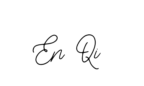 How to make En Qi name signature. Use Bearetta-2O07w style for creating short signs online. This is the latest handwritten sign. En Qi signature style 12 images and pictures png