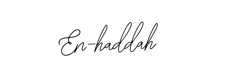 You should practise on your own different ways (Bearetta-2O07w) to write your name (En-haddah) in signature. don't let someone else do it for you. En-haddah signature style 12 images and pictures png