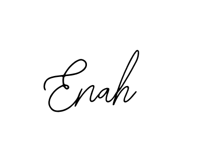 How to make Enah name signature. Use Bearetta-2O07w style for creating short signs online. This is the latest handwritten sign. Enah signature style 12 images and pictures png