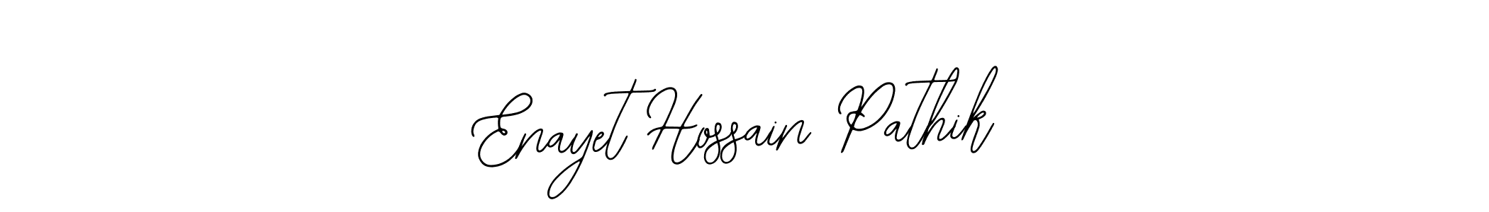 Use a signature maker to create a handwritten signature online. With this signature software, you can design (Bearetta-2O07w) your own signature for name Enayet Hossain Pathik. Enayet Hossain Pathik signature style 12 images and pictures png