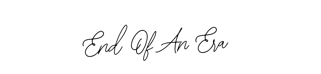 The best way (Bearetta-2O07w) to make a short signature is to pick only two or three words in your name. The name End Of An Era include a total of six letters. For converting this name. End Of An Era signature style 12 images and pictures png