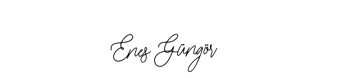 How to make Enes Güngör name signature. Use Bearetta-2O07w style for creating short signs online. This is the latest handwritten sign. Enes Güngör signature style 12 images and pictures png