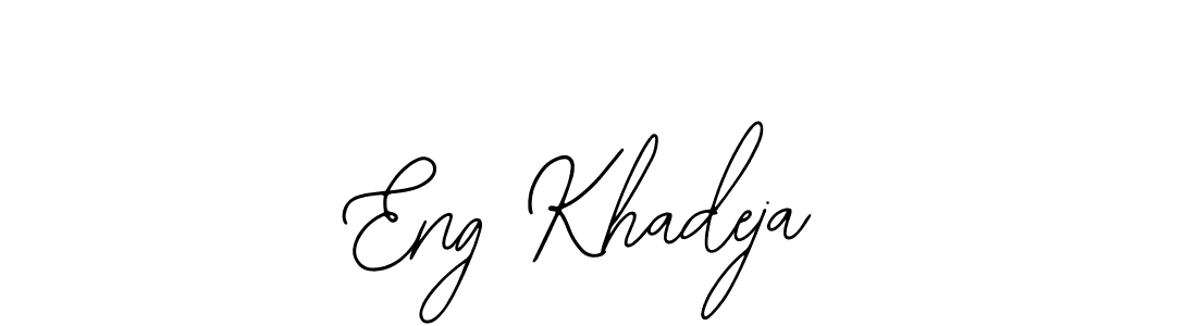 if you are searching for the best signature style for your name Eng Khadeja. so please give up your signature search. here we have designed multiple signature styles  using Bearetta-2O07w. Eng Khadeja signature style 12 images and pictures png