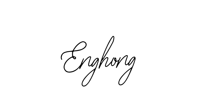 Design your own signature with our free online signature maker. With this signature software, you can create a handwritten (Bearetta-2O07w) signature for name Enghong. Enghong signature style 12 images and pictures png