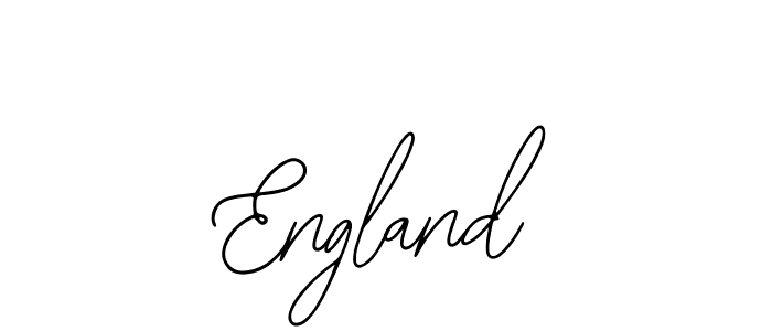 Design your own signature with our free online signature maker. With this signature software, you can create a handwritten (Bearetta-2O07w) signature for name England. England signature style 12 images and pictures png