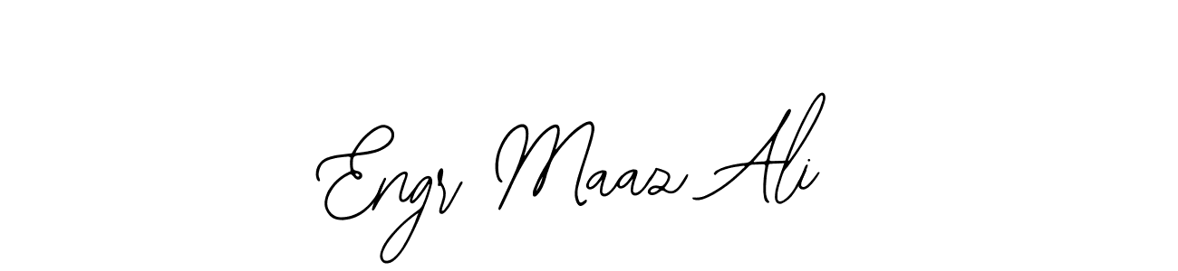 How to make Engr Maaz Ali name signature. Use Bearetta-2O07w style for creating short signs online. This is the latest handwritten sign. Engr Maaz Ali signature style 12 images and pictures png