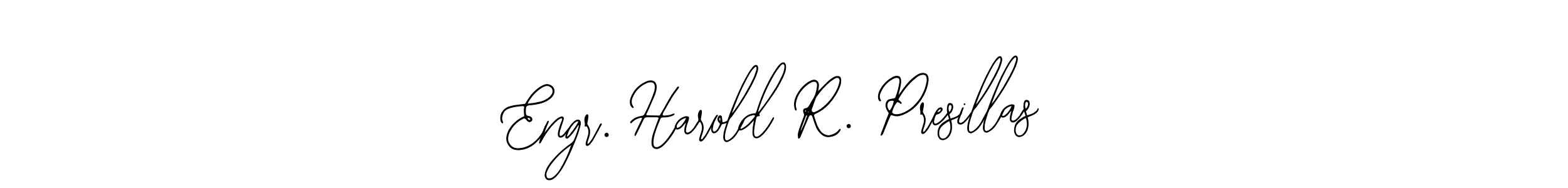 The best way (Bearetta-2O07w) to make a short signature is to pick only two or three words in your name. The name Engr. Harold R. Presillas include a total of six letters. For converting this name. Engr. Harold R. Presillas signature style 12 images and pictures png