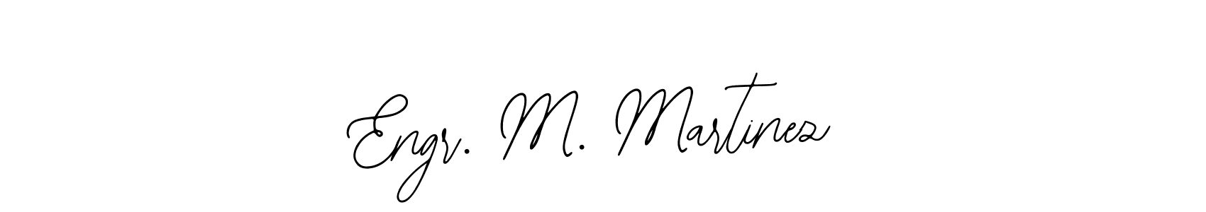 Similarly Bearetta-2O07w is the best handwritten signature design. Signature creator online .You can use it as an online autograph creator for name Engr. M. Martinez. Engr. M. Martinez signature style 12 images and pictures png