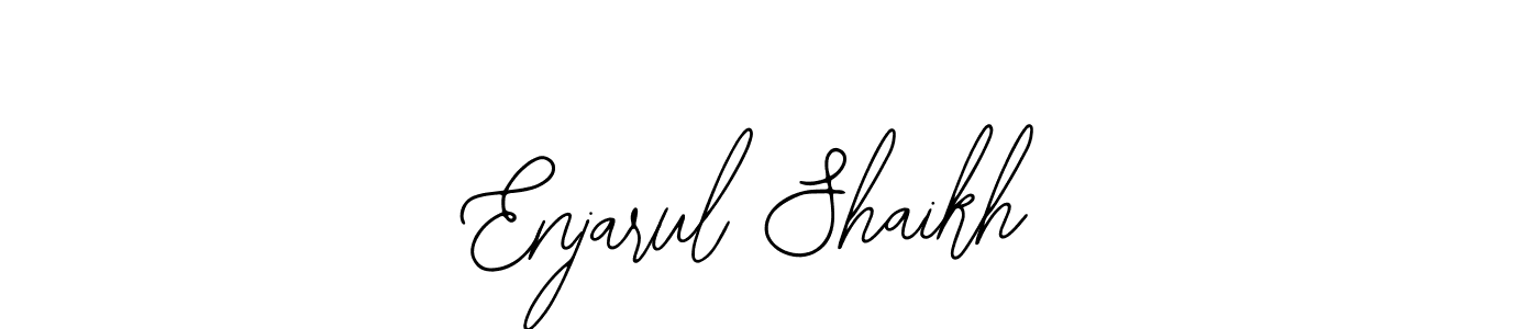 Also You can easily find your signature by using the search form. We will create Enjarul Shaikh name handwritten signature images for you free of cost using Bearetta-2O07w sign style. Enjarul Shaikh signature style 12 images and pictures png