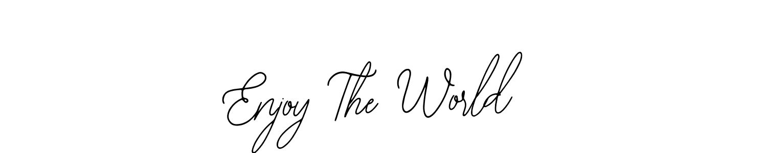 Use a signature maker to create a handwritten signature online. With this signature software, you can design (Bearetta-2O07w) your own signature for name Enjoy The World. Enjoy The World signature style 12 images and pictures png