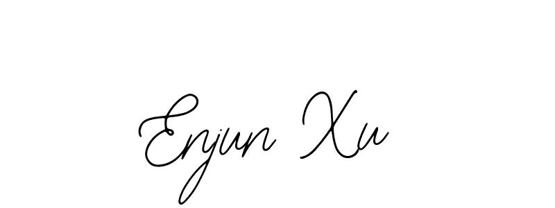 You should practise on your own different ways (Bearetta-2O07w) to write your name (Enjun Xu) in signature. don't let someone else do it for you. Enjun Xu signature style 12 images and pictures png