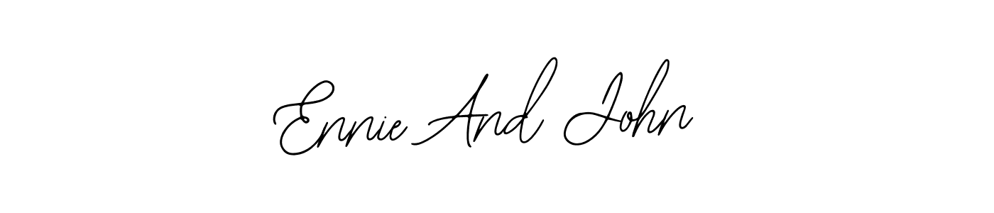 Create a beautiful signature design for name Ennie And John. With this signature (Bearetta-2O07w) fonts, you can make a handwritten signature for free. Ennie And John signature style 12 images and pictures png