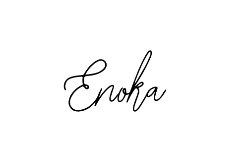 Design your own signature with our free online signature maker. With this signature software, you can create a handwritten (Bearetta-2O07w) signature for name Enoka. Enoka signature style 12 images and pictures png