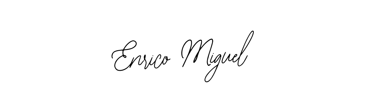 Also You can easily find your signature by using the search form. We will create Enrico Miguel name handwritten signature images for you free of cost using Bearetta-2O07w sign style. Enrico Miguel signature style 12 images and pictures png