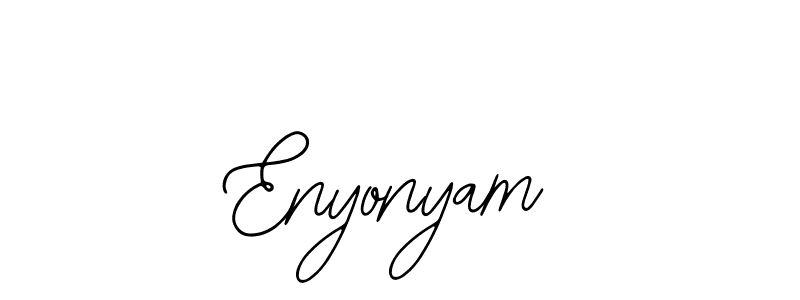 Use a signature maker to create a handwritten signature online. With this signature software, you can design (Bearetta-2O07w) your own signature for name Enyonyam. Enyonyam signature style 12 images and pictures png