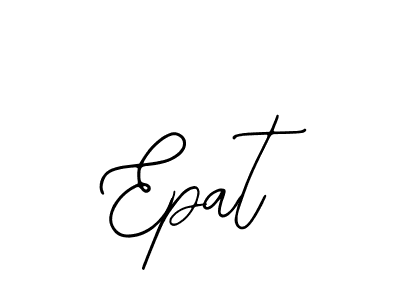 How to make Epat name signature. Use Bearetta-2O07w style for creating short signs online. This is the latest handwritten sign. Epat signature style 12 images and pictures png