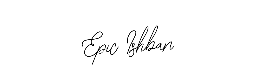The best way (Bearetta-2O07w) to make a short signature is to pick only two or three words in your name. The name Epic Ishban include a total of six letters. For converting this name. Epic Ishban signature style 12 images and pictures png