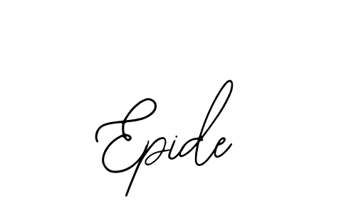 How to make Epide signature? Bearetta-2O07w is a professional autograph style. Create handwritten signature for Epide name. Epide signature style 12 images and pictures png