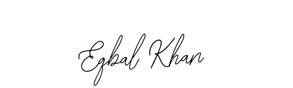 How to make Eqbal Khan name signature. Use Bearetta-2O07w style for creating short signs online. This is the latest handwritten sign. Eqbal Khan signature style 12 images and pictures png