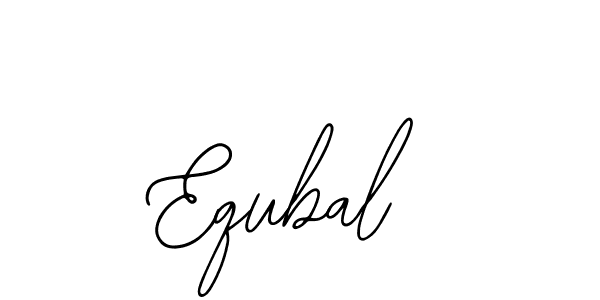 Use a signature maker to create a handwritten signature online. With this signature software, you can design (Bearetta-2O07w) your own signature for name Equbal. Equbal signature style 12 images and pictures png