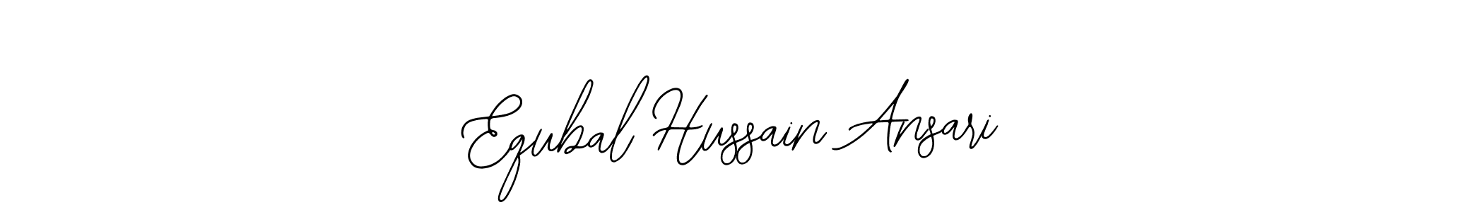 Use a signature maker to create a handwritten signature online. With this signature software, you can design (Bearetta-2O07w) your own signature for name Equbal Hussain Ansari. Equbal Hussain Ansari signature style 12 images and pictures png