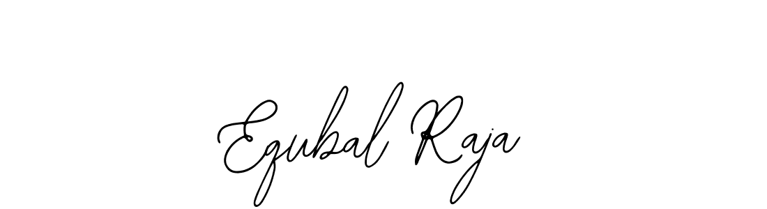 The best way (Bearetta-2O07w) to make a short signature is to pick only two or three words in your name. The name Equbal Raja include a total of six letters. For converting this name. Equbal Raja signature style 12 images and pictures png