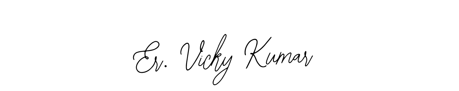 The best way (Bearetta-2O07w) to make a short signature is to pick only two or three words in your name. The name Er. Vicky Kumar include a total of six letters. For converting this name. Er. Vicky Kumar signature style 12 images and pictures png