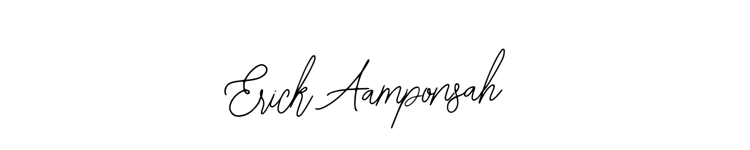 You should practise on your own different ways (Bearetta-2O07w) to write your name (Erick Aamponsah) in signature. don't let someone else do it for you. Erick Aamponsah signature style 12 images and pictures png