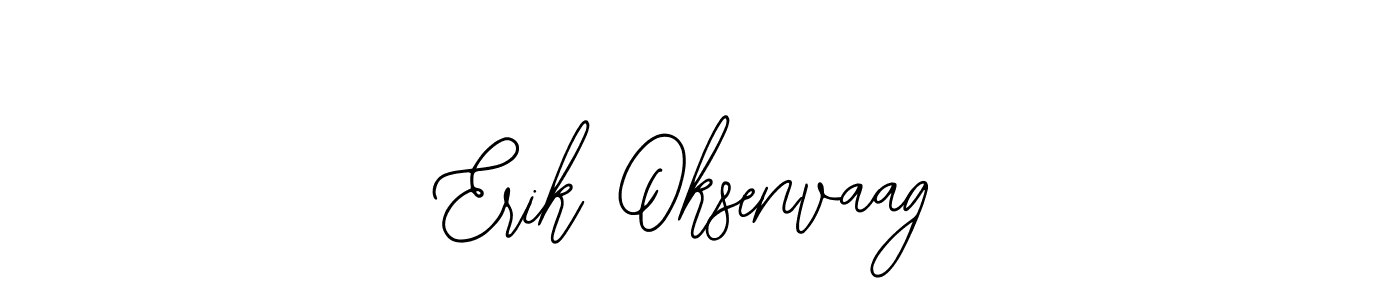 How to make Erik Oksenvaag name signature. Use Bearetta-2O07w style for creating short signs online. This is the latest handwritten sign. Erik Oksenvaag signature style 12 images and pictures png