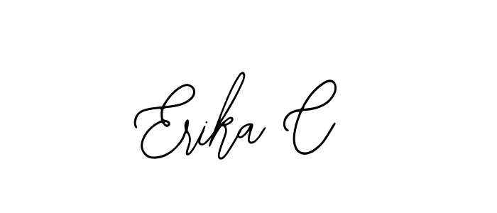 How to make Erika C name signature. Use Bearetta-2O07w style for creating short signs online. This is the latest handwritten sign. Erika C signature style 12 images and pictures png