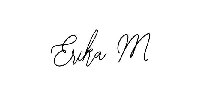 The best way (Bearetta-2O07w) to make a short signature is to pick only two or three words in your name. The name Erika M include a total of six letters. For converting this name. Erika M signature style 12 images and pictures png
