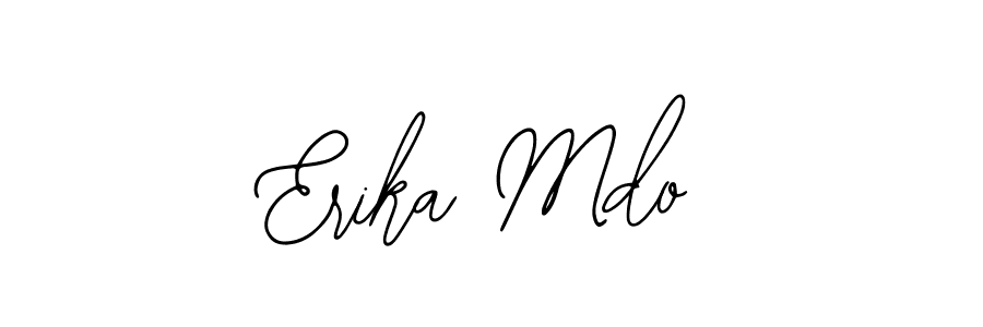 You should practise on your own different ways (Bearetta-2O07w) to write your name (Erika Mdo) in signature. don't let someone else do it for you. Erika Mdo signature style 12 images and pictures png