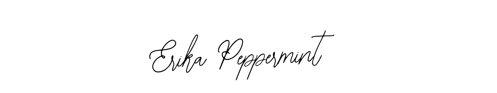 How to make Erika Peppermint name signature. Use Bearetta-2O07w style for creating short signs online. This is the latest handwritten sign. Erika Peppermint signature style 12 images and pictures png