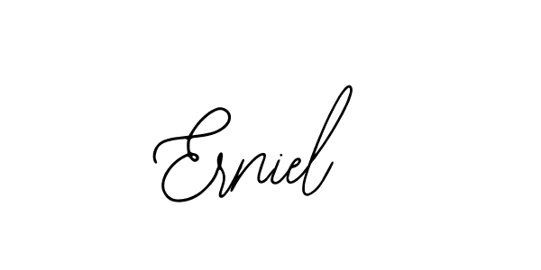 You should practise on your own different ways (Bearetta-2O07w) to write your name (Erniel) in signature. don't let someone else do it for you. Erniel signature style 12 images and pictures png