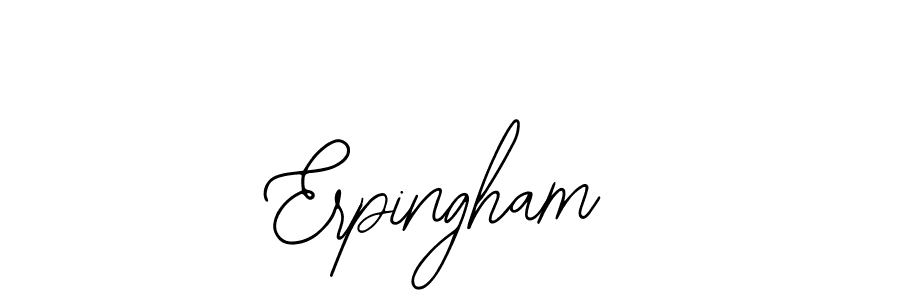 How to make Erpingham name signature. Use Bearetta-2O07w style for creating short signs online. This is the latest handwritten sign. Erpingham signature style 12 images and pictures png