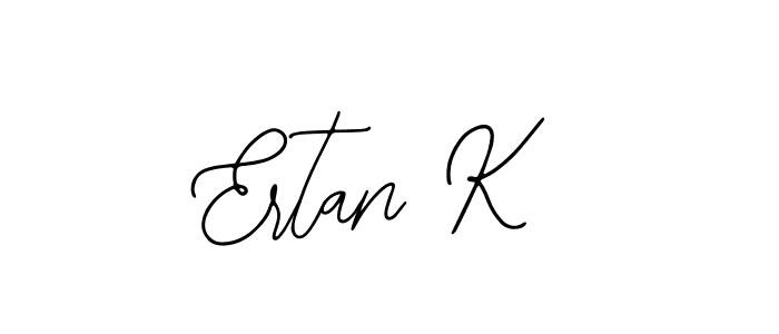 How to make Ertan K name signature. Use Bearetta-2O07w style for creating short signs online. This is the latest handwritten sign. Ertan K signature style 12 images and pictures png