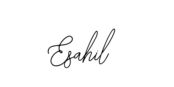 How to make Esahil name signature. Use Bearetta-2O07w style for creating short signs online. This is the latest handwritten sign. Esahil signature style 12 images and pictures png