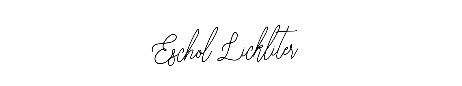 if you are searching for the best signature style for your name Eschol Lickliter. so please give up your signature search. here we have designed multiple signature styles  using Bearetta-2O07w. Eschol Lickliter signature style 12 images and pictures png