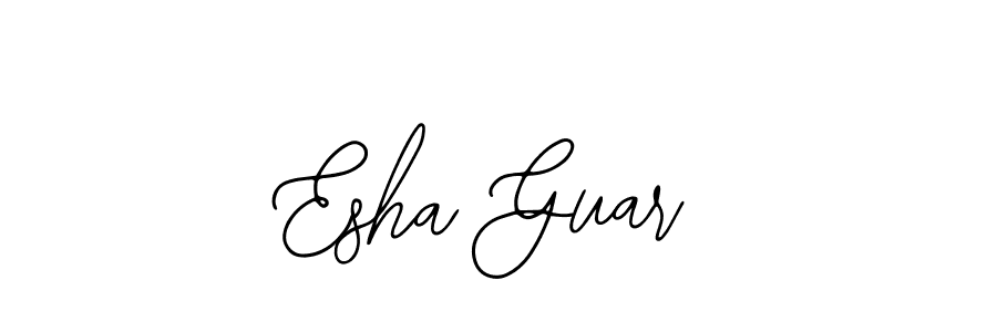 Design your own signature with our free online signature maker. With this signature software, you can create a handwritten (Bearetta-2O07w) signature for name Esha Guar. Esha Guar signature style 12 images and pictures png