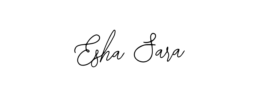 Use a signature maker to create a handwritten signature online. With this signature software, you can design (Bearetta-2O07w) your own signature for name Esha Sara. Esha Sara signature style 12 images and pictures png
