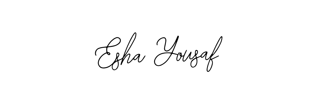 How to make Esha Yousaf name signature. Use Bearetta-2O07w style for creating short signs online. This is the latest handwritten sign. Esha Yousaf signature style 12 images and pictures png