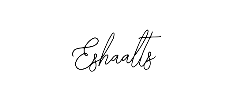 How to make Eshaalts name signature. Use Bearetta-2O07w style for creating short signs online. This is the latest handwritten sign. Eshaalts signature style 12 images and pictures png