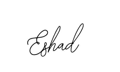 How to make Eshad name signature. Use Bearetta-2O07w style for creating short signs online. This is the latest handwritten sign. Eshad signature style 12 images and pictures png